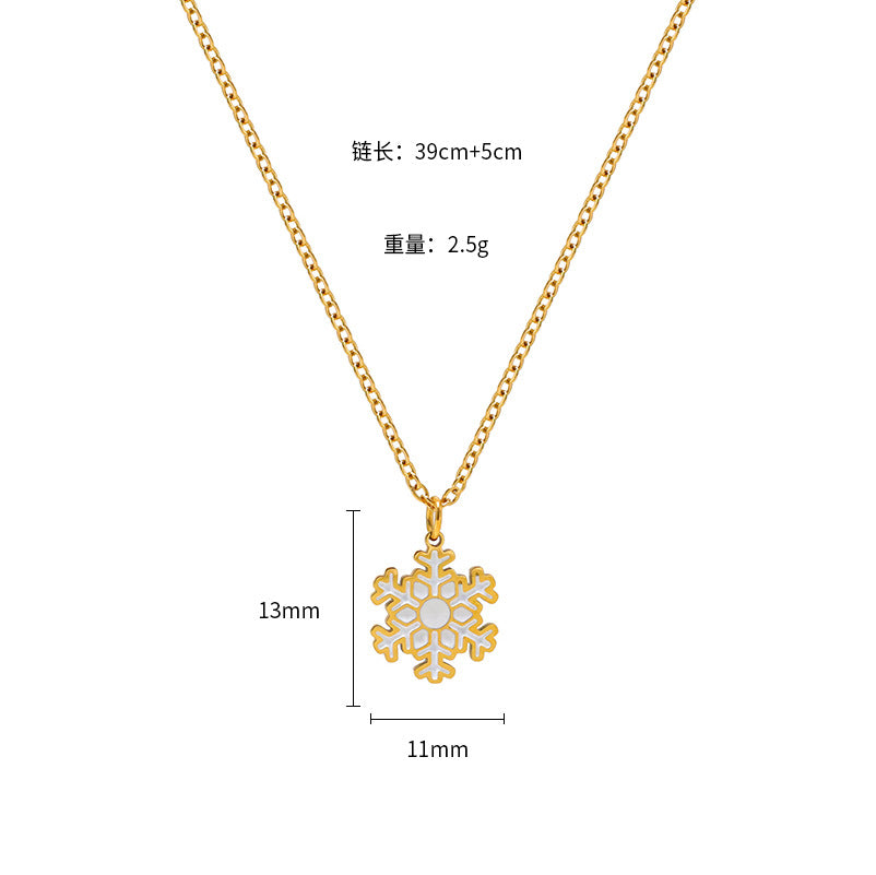 Wholesale Christmas Elk Snowman Bell Necklace